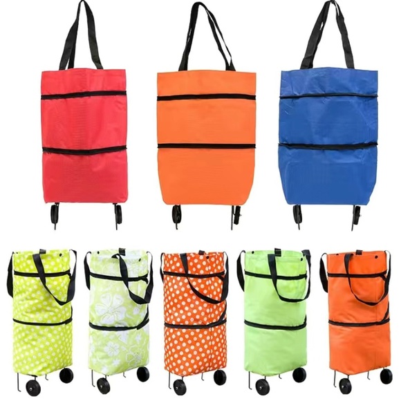 1 PC Portable collapsible shopping cart trolley with wheels - Picture 4 of 11